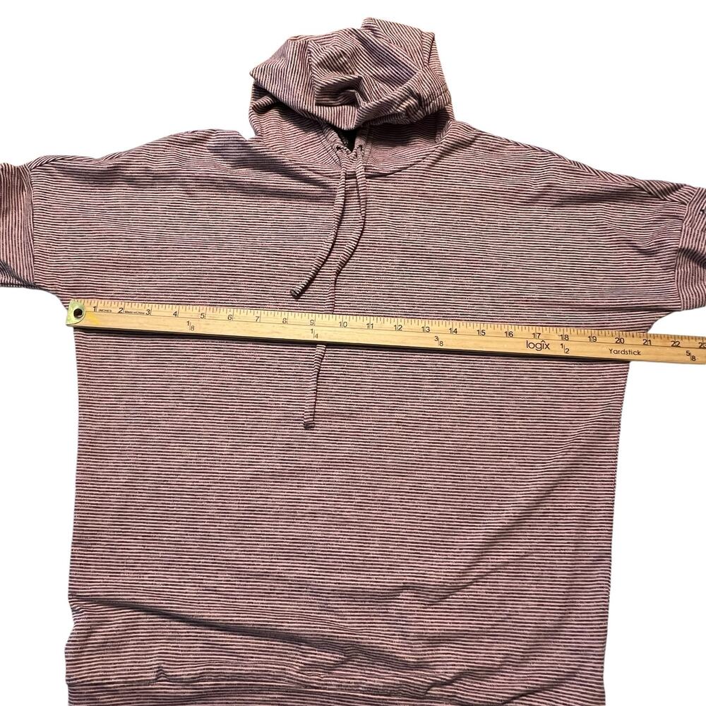 Skechers Hoodie Pullover XS Womens Pink Gray Stripe Stretch Long Sleeve - Picture 5 of 7